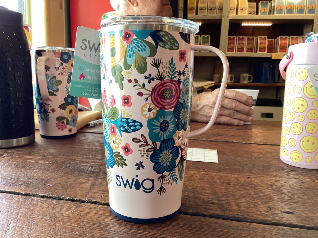 Dm floral travel mug