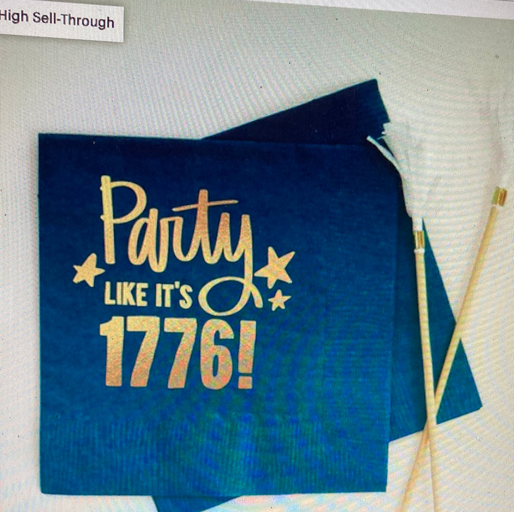 CR party like it’s 1776 napkins