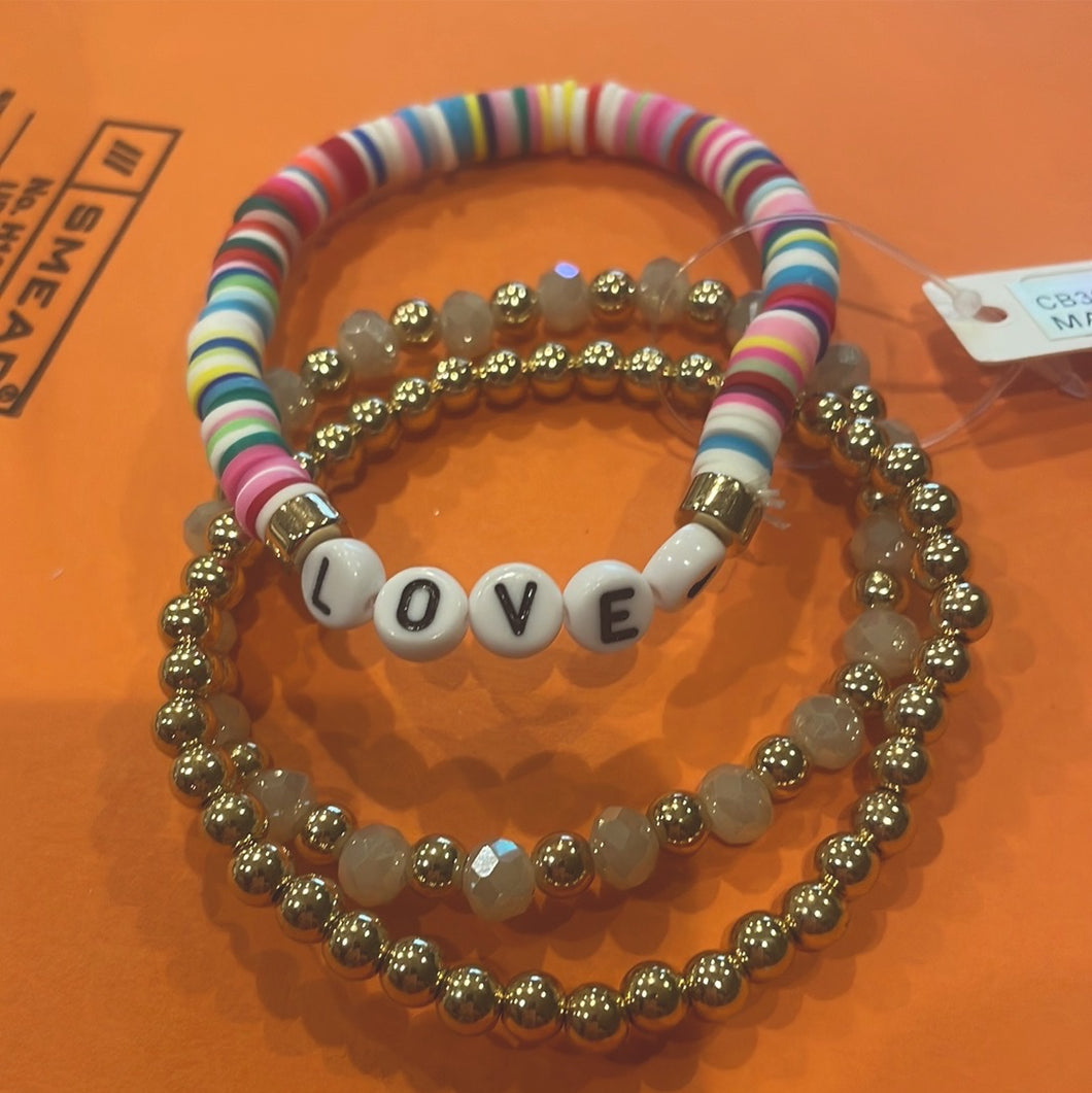 086 LOVE multi Bracelet
